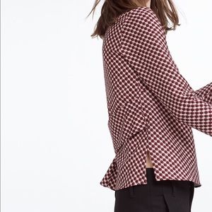 Zara printed top with back detail