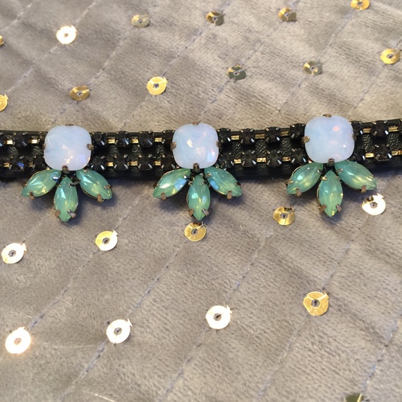 Beautiful Glass Jewel Choker Necklace - Picture 4 of 5