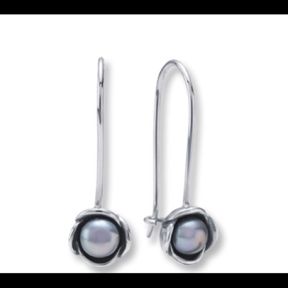 Pandora Grey Pearl Earrings