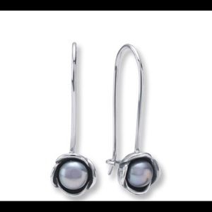 Pandora Grey Pearl Earrings