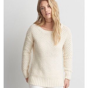 White textures sweater