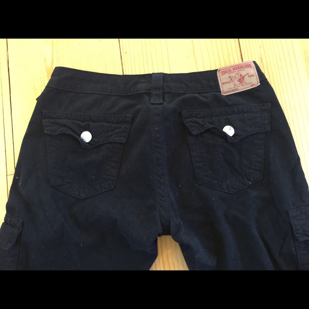 TRUE RELIGION Black Skinny Cargos sz29 authentic