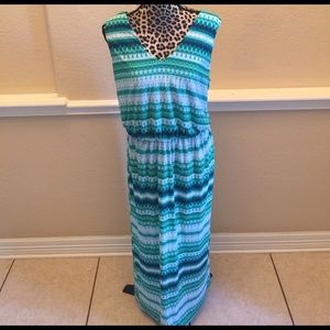 Aqua green maxi dress  size 2X