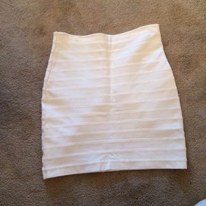 Express High Waist White bandage skirt