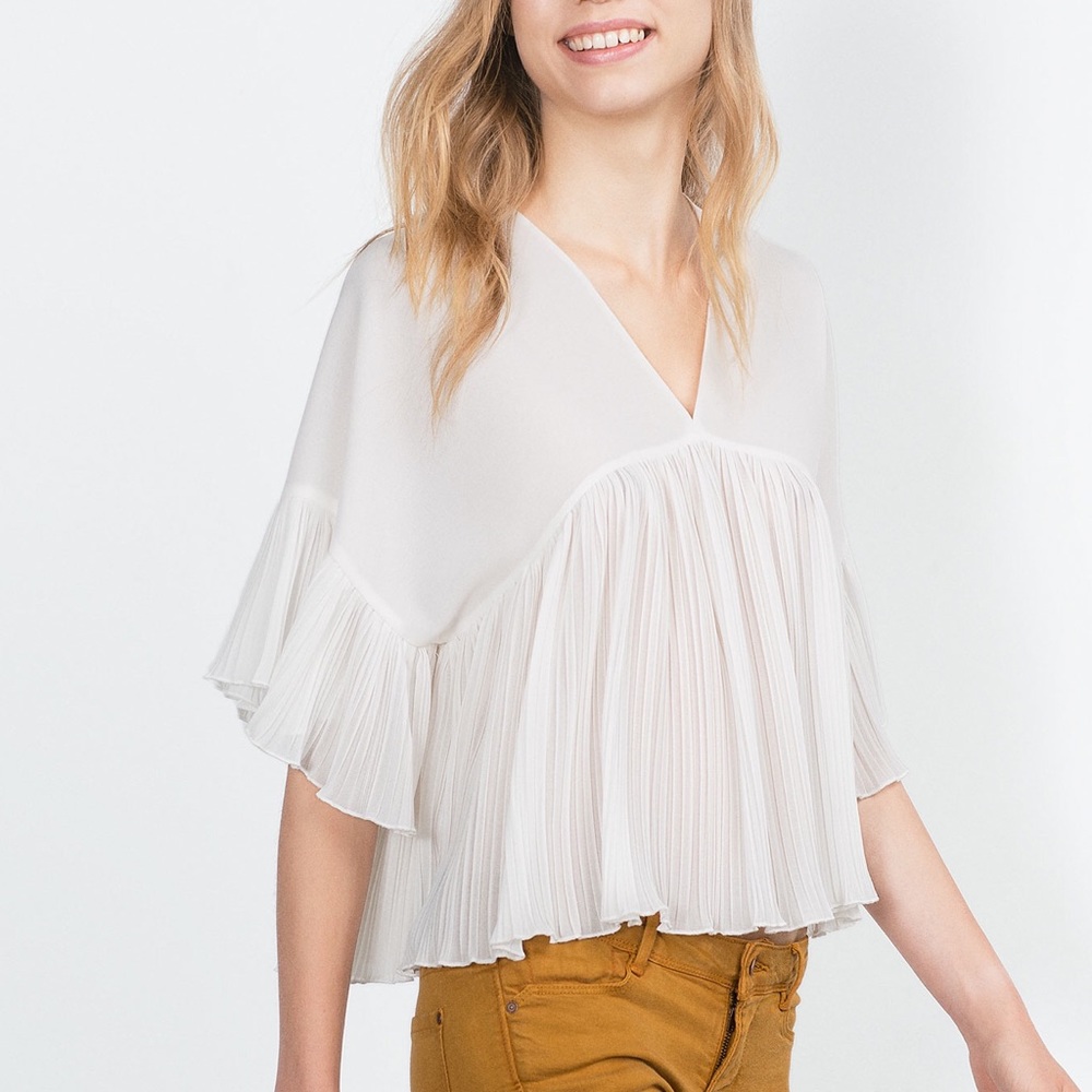 Zara pleated top