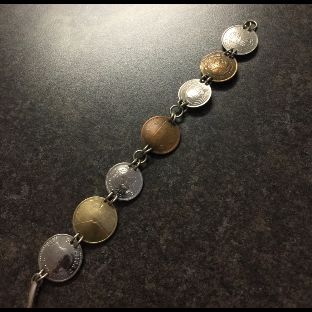 Authentic coin bracelet