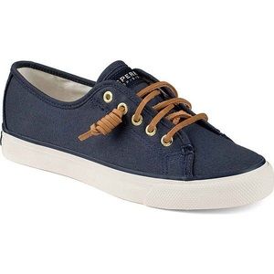 Women's navy blue Sperry slip-one