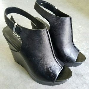 Charles David wedge booties