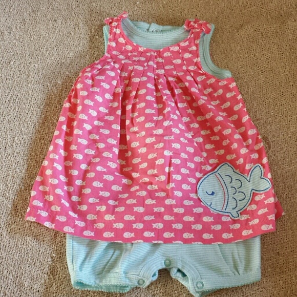 Carter's Other - EUC Fish Dress with Coordinating Jumper