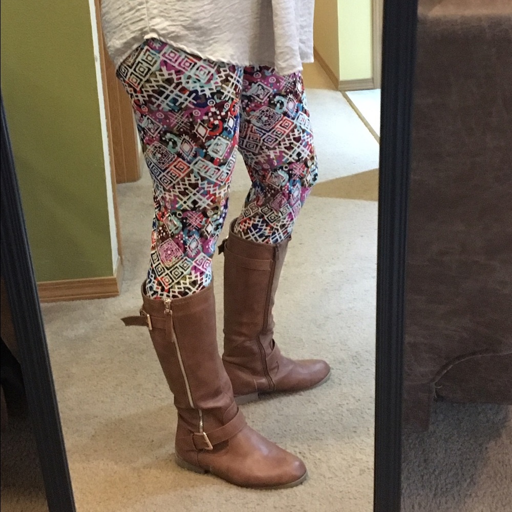 1-Left! Spring Mixed Print Leggings - Picture 5 of 6