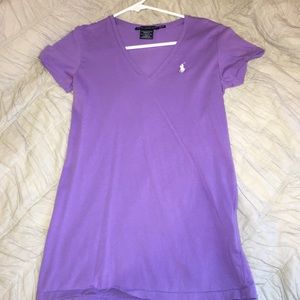 BARELY WORN PURPLE V NECK POLO