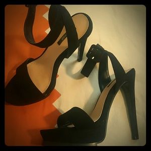 Black Suede Stilettos