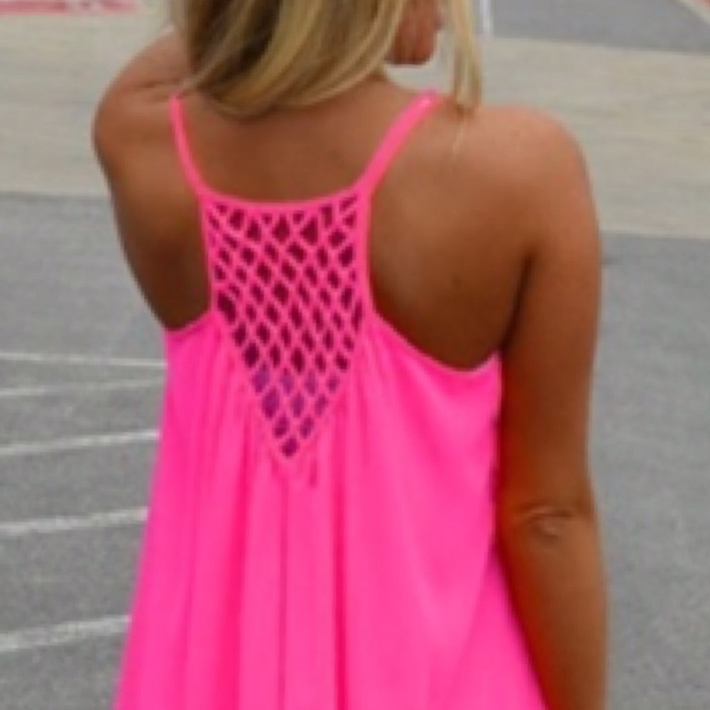 SZ MEDIUM‼️LAST ONE‼️ PINK SUMMER SWING DRESS. - Picture 4 of 7