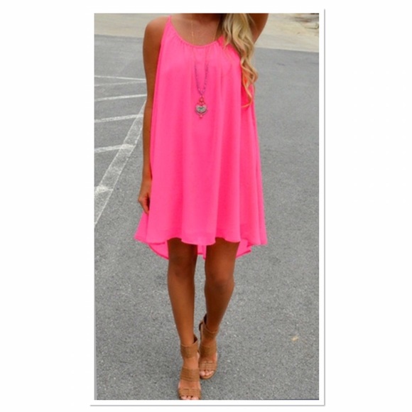 SZ MEDIUM‼️LAST ONE‼️ PINK SUMMER SWING DRESS. - Picture 2 of 7