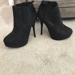 Black stiletto booties