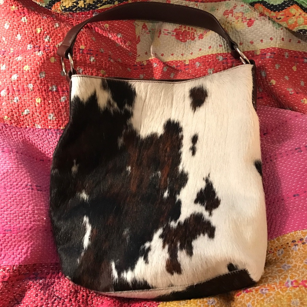 Maurizio Taiuti Cowhide Pony Hair Tote Bag