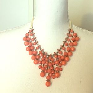Apricot/Orange colored bead necklace