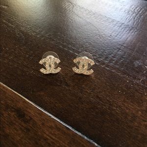 Authentic Chanel double C earrings