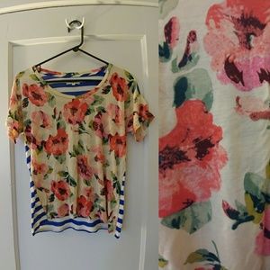 Madewell floral and stripe tee
