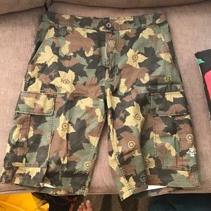 LRG camo cargo shorts