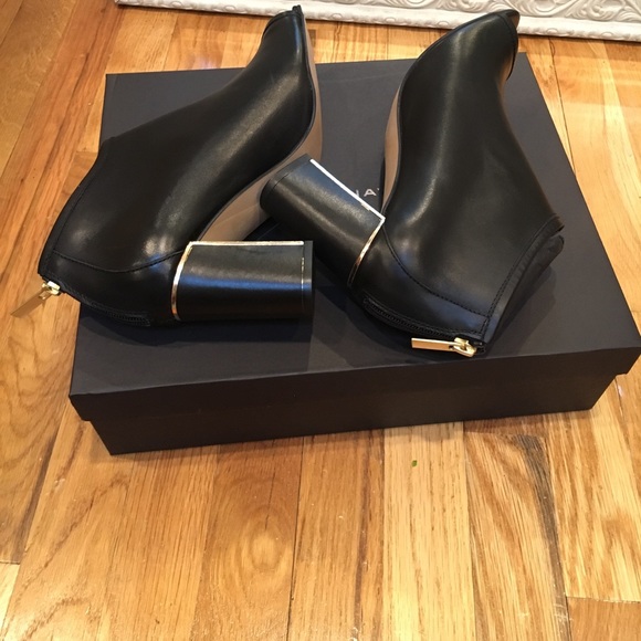 Pure Navy - NWT black leather open toe booties - Picture 6 of 8