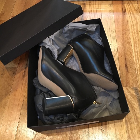 Pure Navy - NWT black leather open toe booties - Picture 8 of 8