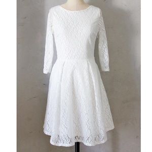 🌷ModCloth Fleet Collection Ivory Lace Dress sz M