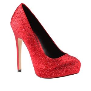 Aldo jayroe heels size 11 red rhinestones