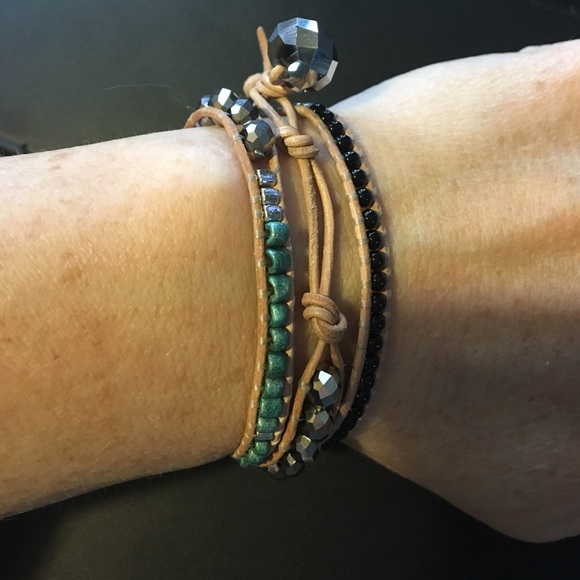 HP🎉3/22🎉🆕Handmade Leather Triple Wrap Bracelet - Picture 3 of 6