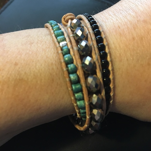 HP🎉3/22🎉🆕Handmade Leather Triple Wrap Bracelet - Picture 4 of 6