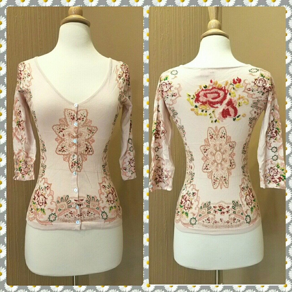 Feminine Beaded Silk Sweater Top
