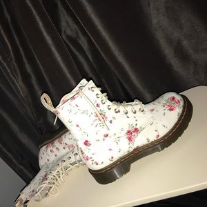 Floral Print authentic Dr. Marten's combat boots