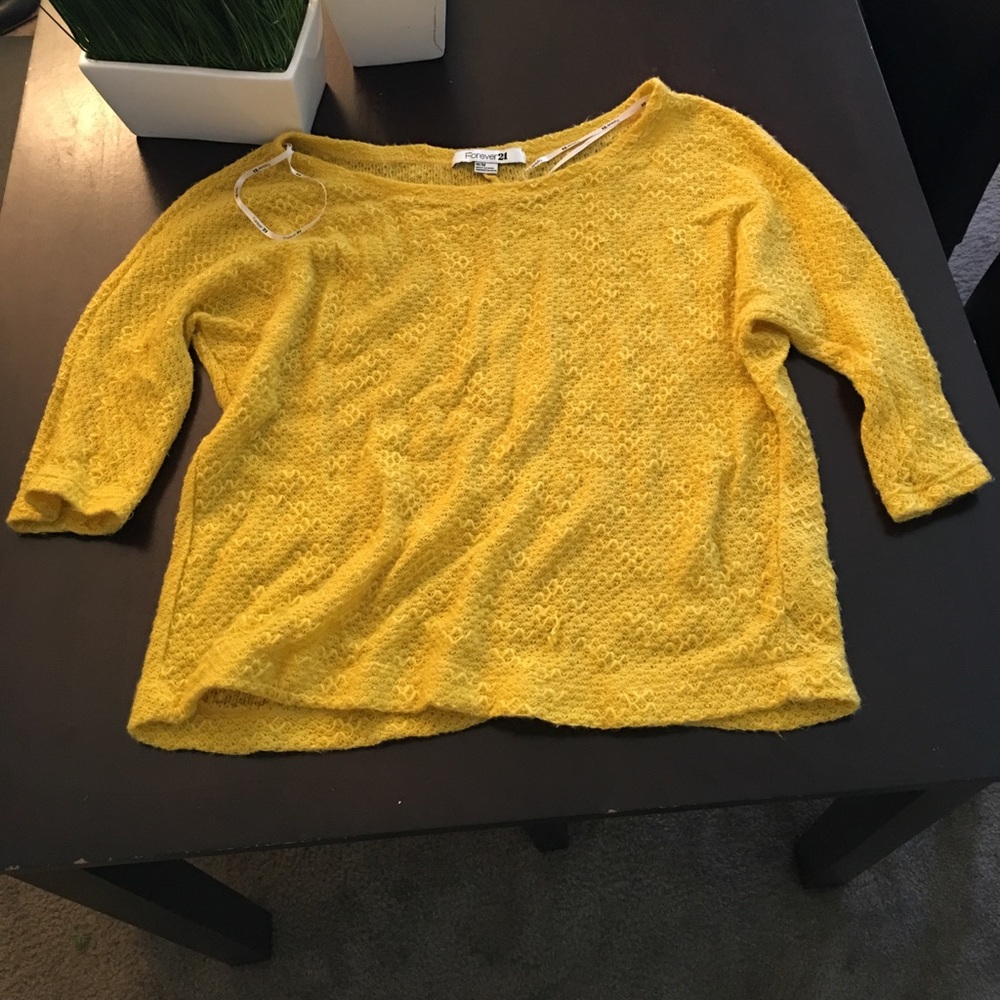 Yellow forever 21 shirt