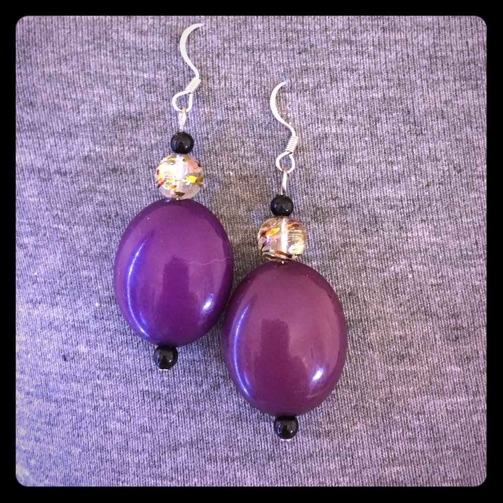 Purple beaded earrings!