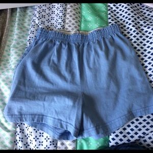 Light blue Soffe workout shorts