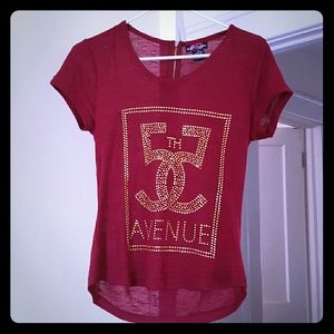 NWOT Embellished 5th Avenue t-shirt