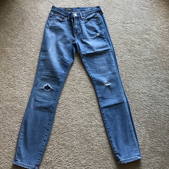 Size 27, Jcrew tooothpick distressed jean - Picture 2 of 3