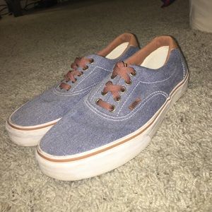 Size Mens 9.5 / Womens 11 .. light blue vans