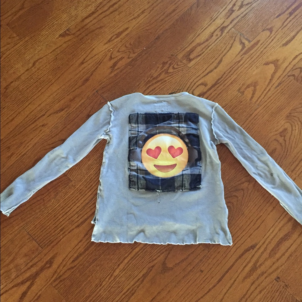 MALIBU SUGAR Girls gray thermal long sleeve tshirt