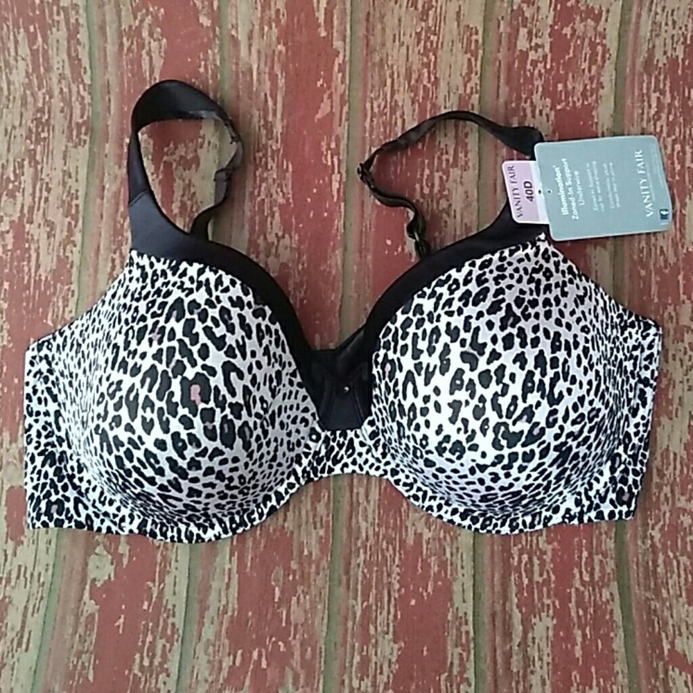 Vanity Fair 40D bra leopard print nwt