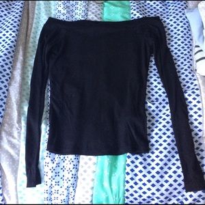 Black crop sweater