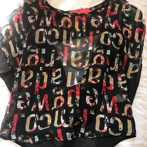 Akira Sheer Draped Shirt