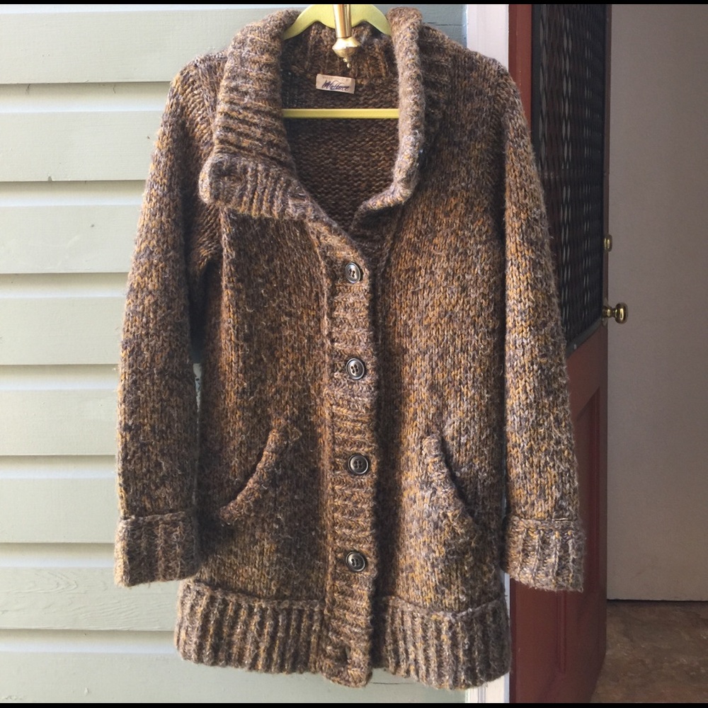 J. Crew Wallace sweater coat olive medium