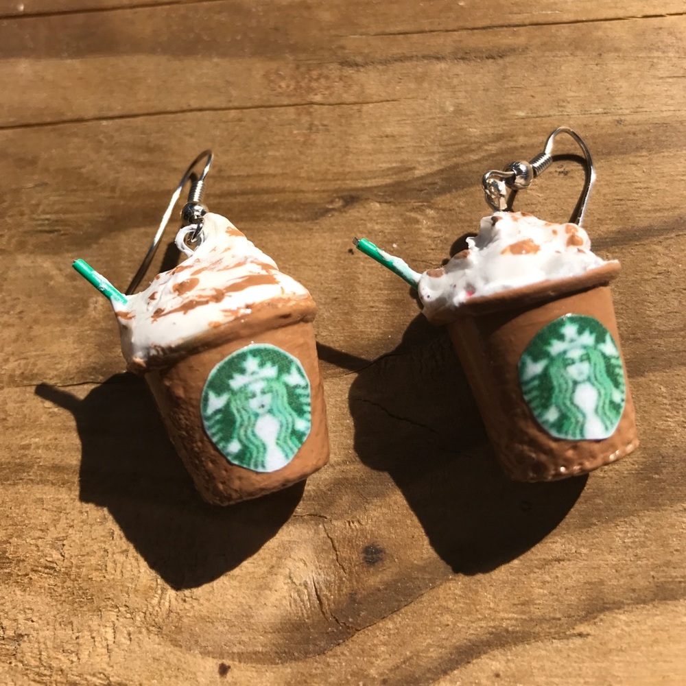 Bundle of three Starbucks handmade earrings - Picture 5 of 6