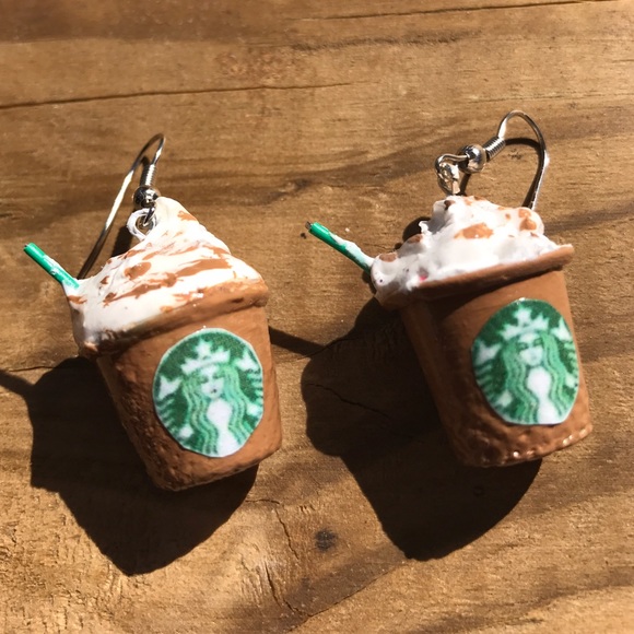 Bundle of three Starbucks handmade earrings - Picture 2 of 6