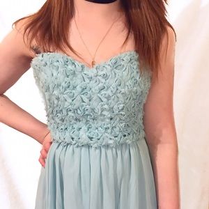 Nordstrom Mint Mid-Length Strapless dress