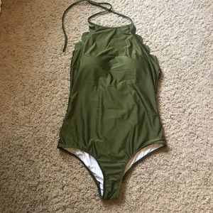 Green One-piece Swimsuit