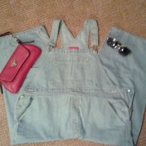 DENIM OVERALL WITH RAILROAD DESIGN