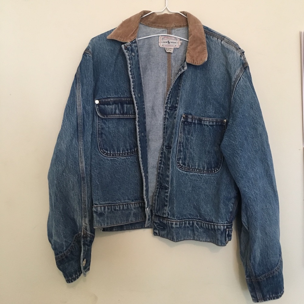 Vintage Jean Jacket w/ Corduroy  Collar