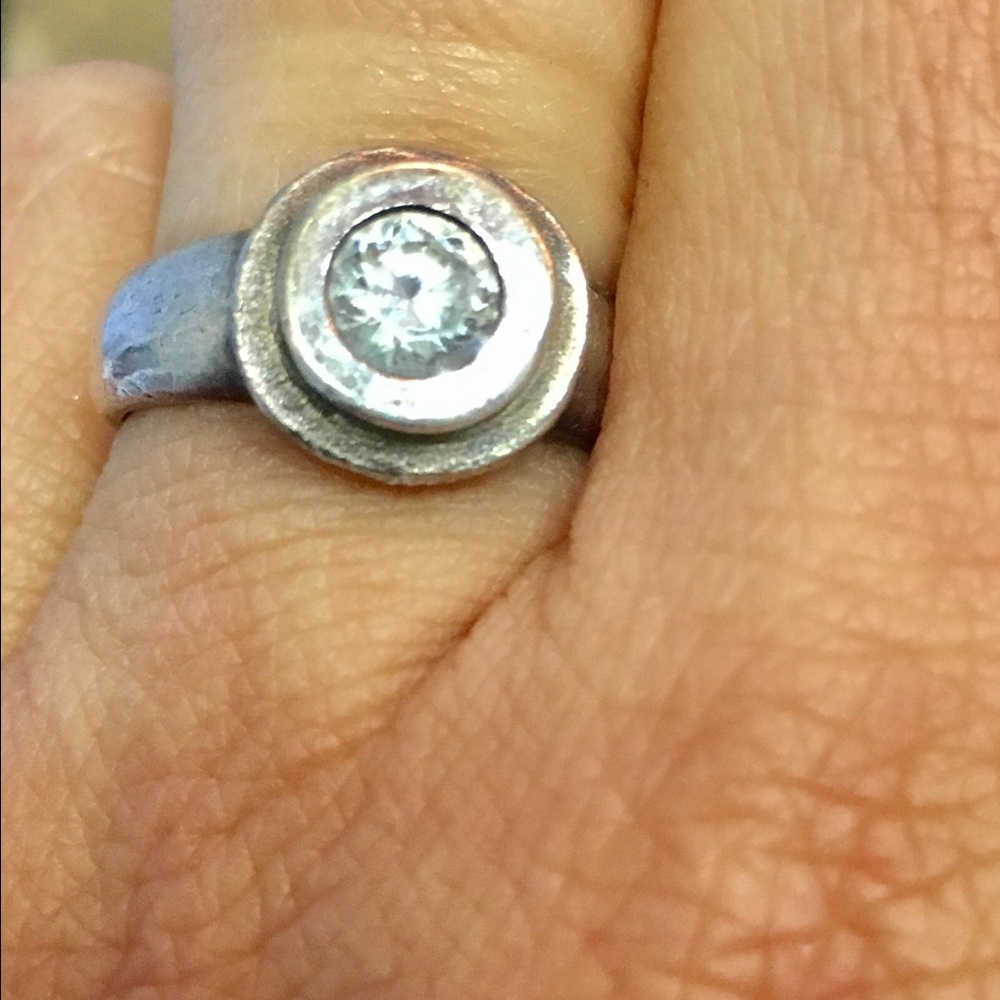Lee Brevard Sterling Silver w 2 Ct Cubic Zirconia
